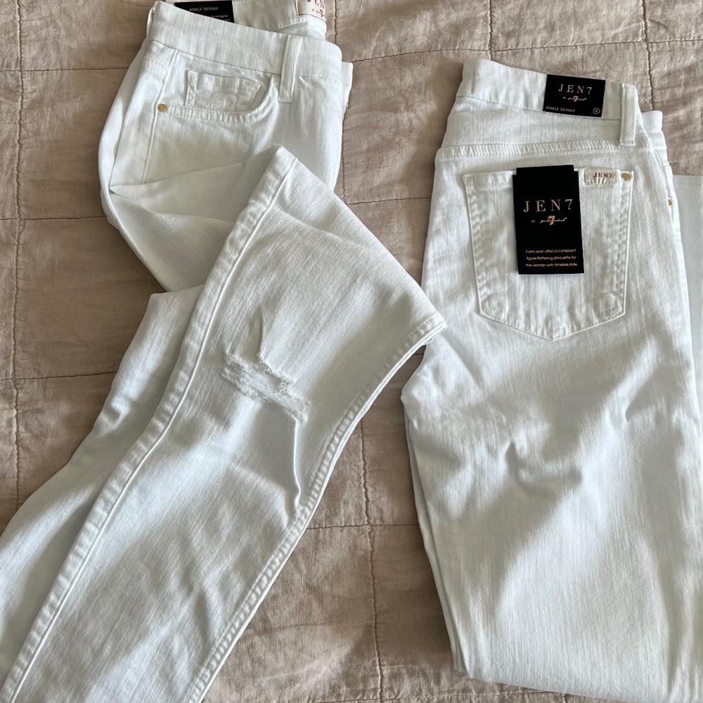 Jen7 by 7 for All Mankind White Ankle Skinny Jeans (4)
